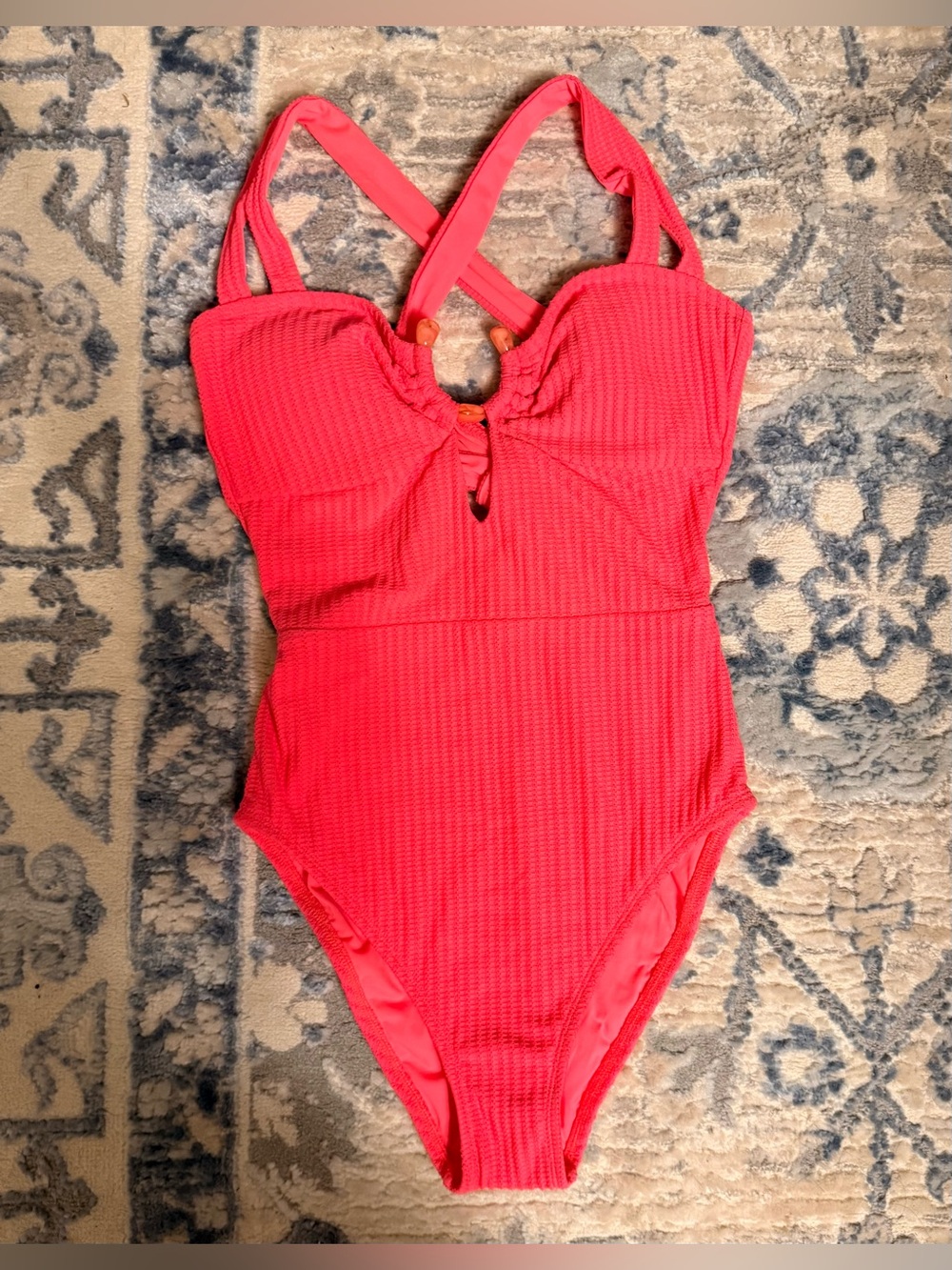Becca One-Piece Swimsuit in Coral Pink